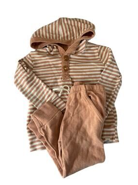 lulu and roo pink stripe outfit 2t